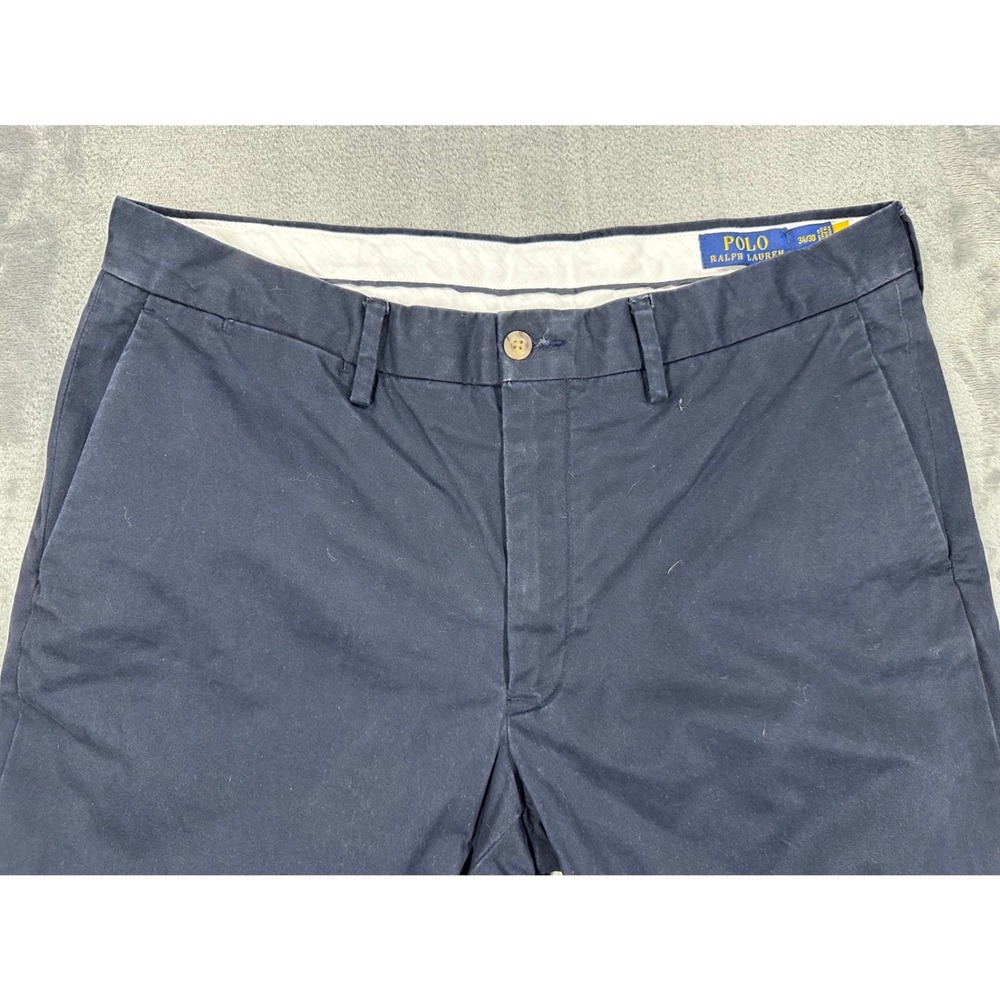 Polo Ralph Lauren Mens Stretch Straight Fit Chino Pants Navy Blue 34x30 - Picture 4 of 9